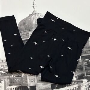 Women's Black Star Pattern Leggings